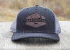 Black / Gray Hat with Elk Leather Patch (Multiple Choices)