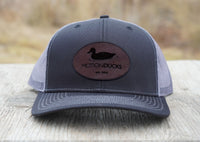 Black / Gray Hat with Elk Leather Patch (Multiple Choices)