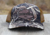 Camo / Tan Hat with Elk Leather Patch (Multiple Choices)