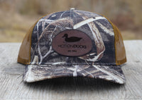 Camo / Tan Hat with Elk Leather Patch (Multiple Choices)