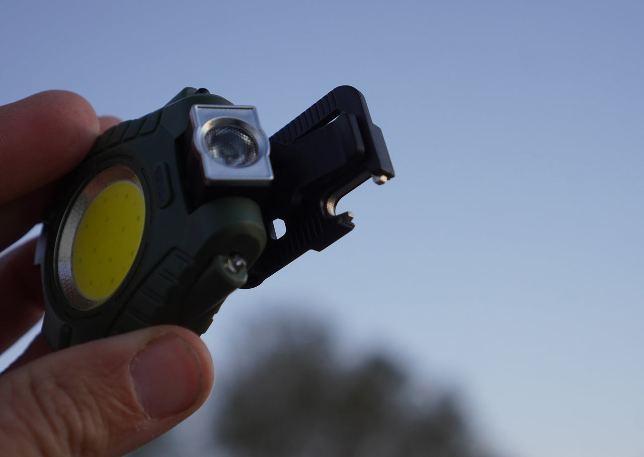 HAT LIGHT - Clips on Hat - 500 Lumens - Magnet - Adjustable - 4 Light Modes - Bottle Opener