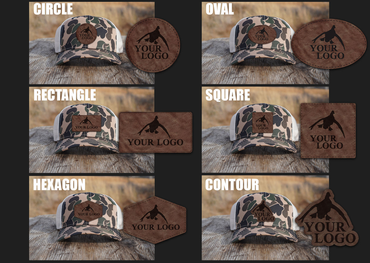 Fully Custom Leather Patch Hat for Yourself - Guide Service - Hunting Crew - Business - Lodge - ETC.