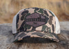 Vintage-Camo Hat with Elk Leather Patch