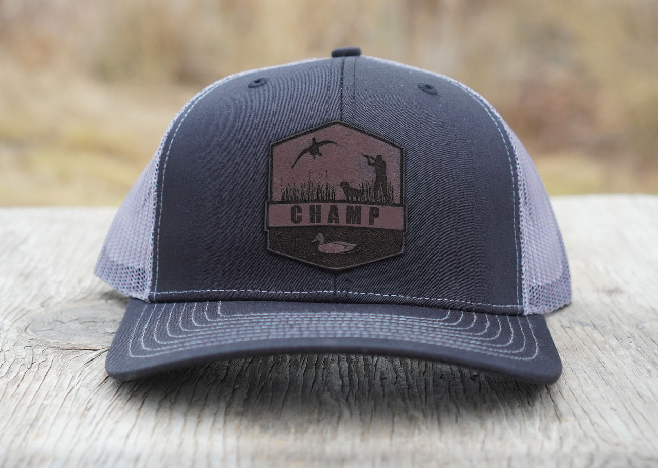 Custom Name Hat - Leather Patch - Many Colors