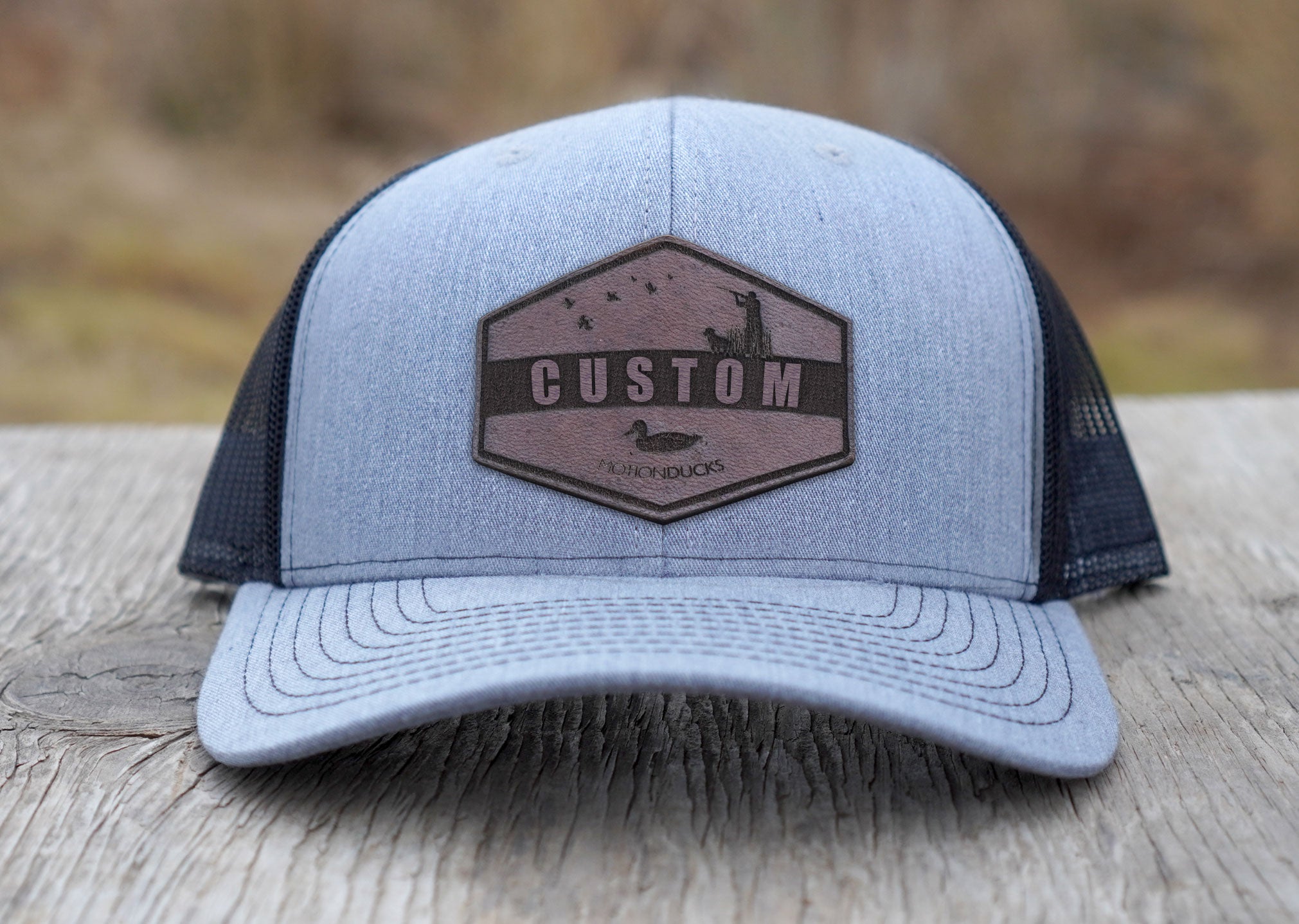 CUSTOM NAME LEATHER Patch Hat - Personalized Logo and Name Hat, Patch –  BluTownStudio