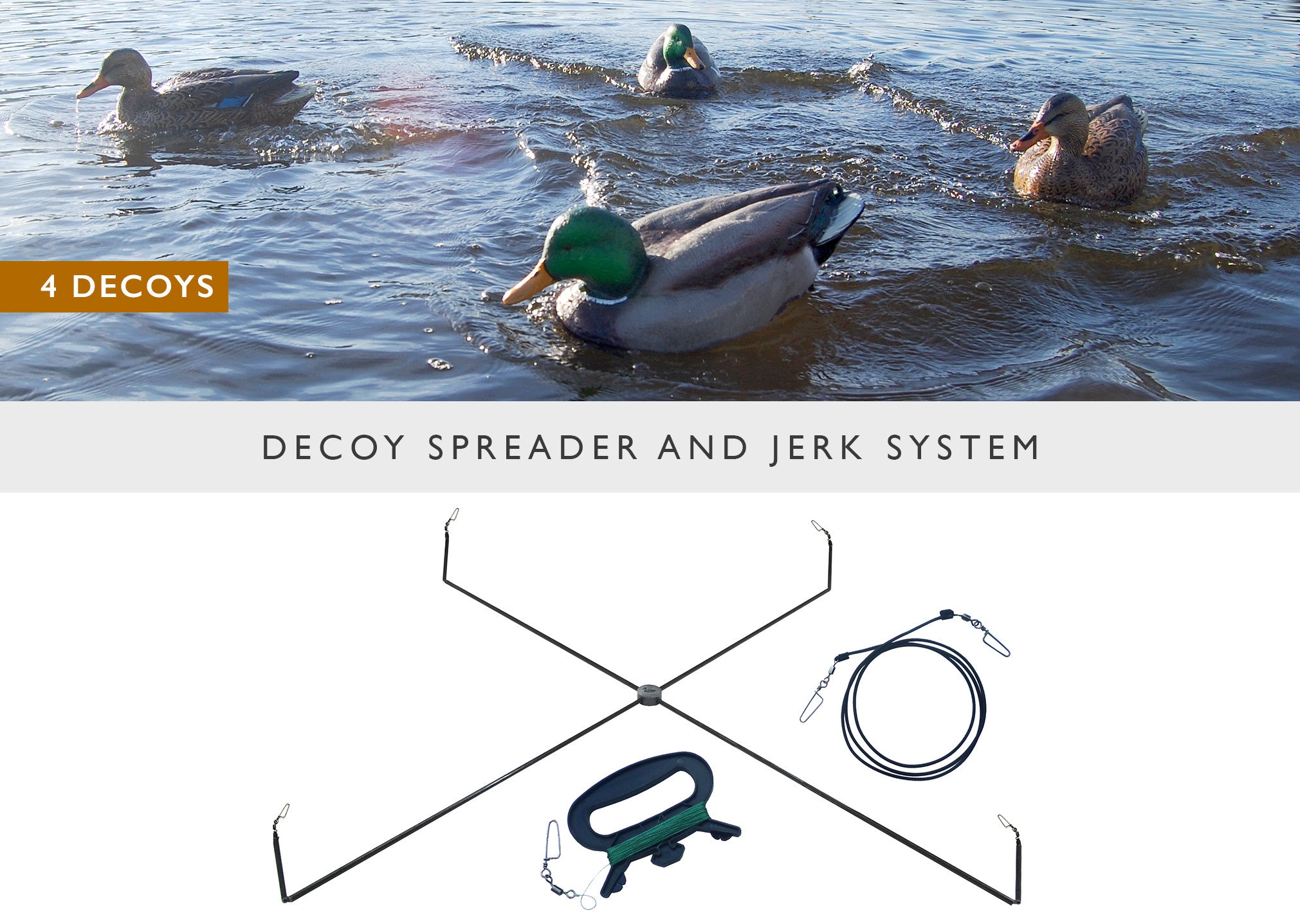 Decoy Spreader System and Jerk Rig from Motion Ducks - Motion