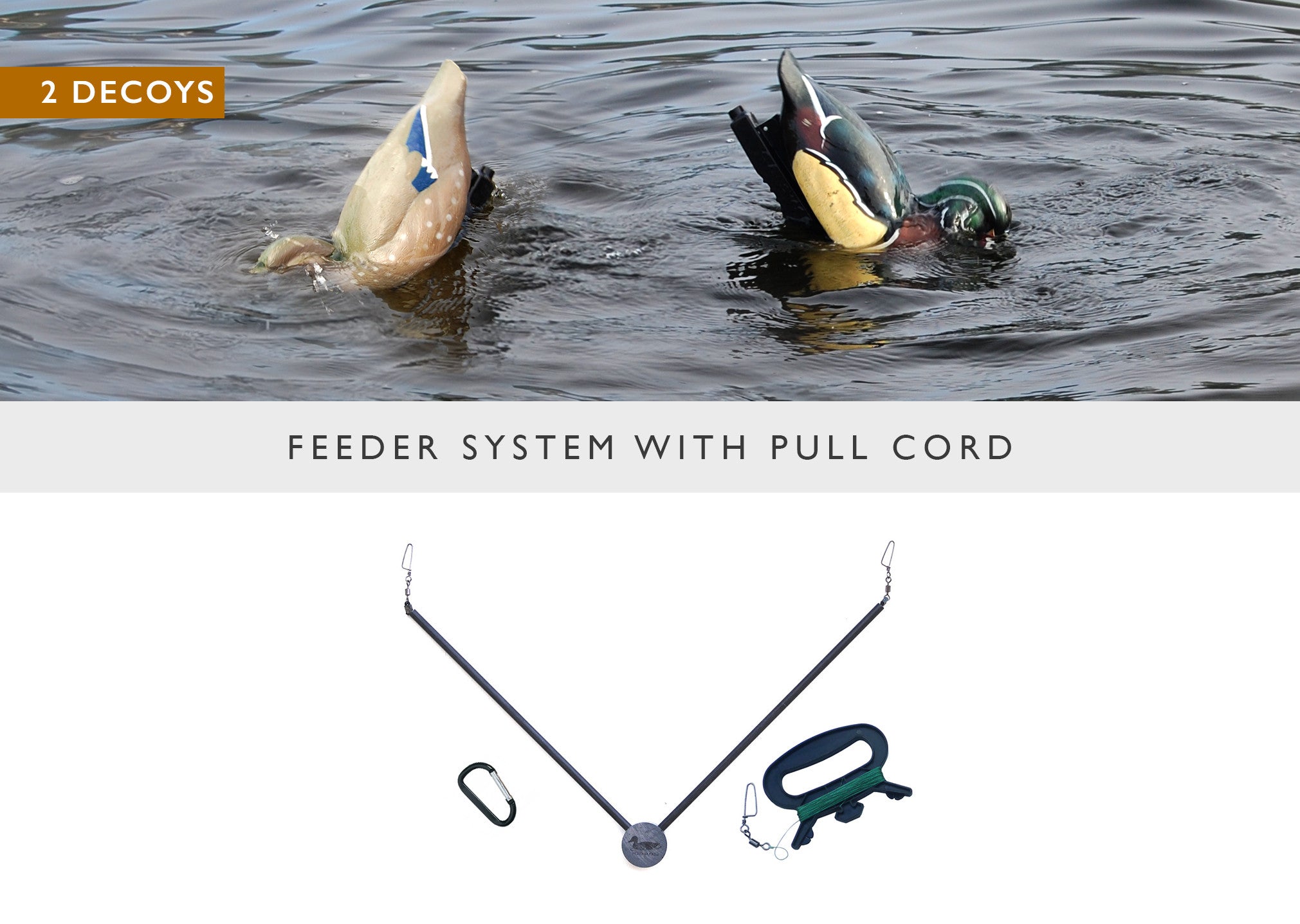 Bungee / Shock Cord For Jerk System 4.5 Feet with Clip. - Motion Ducks, LLC